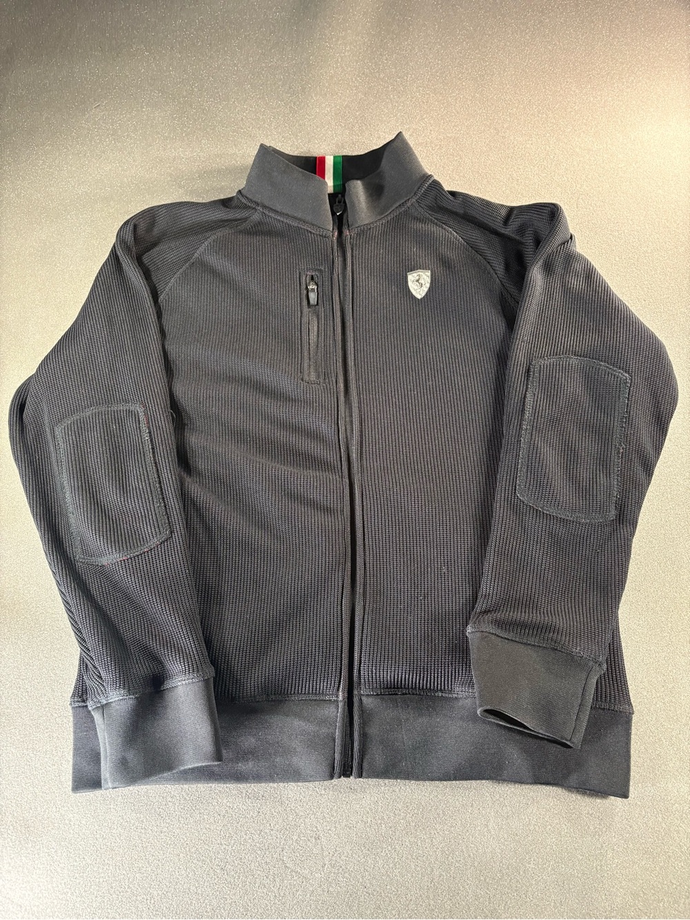 Official Ferrari Jacket Mens Black L Used Good Condition